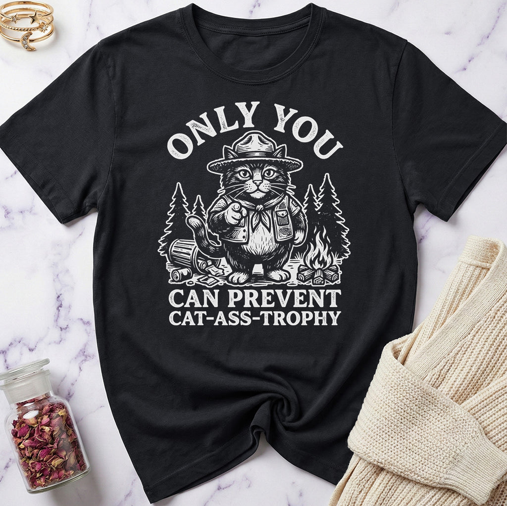 Only You Can Prevent Cat-Ass-Trophy T-Shirt