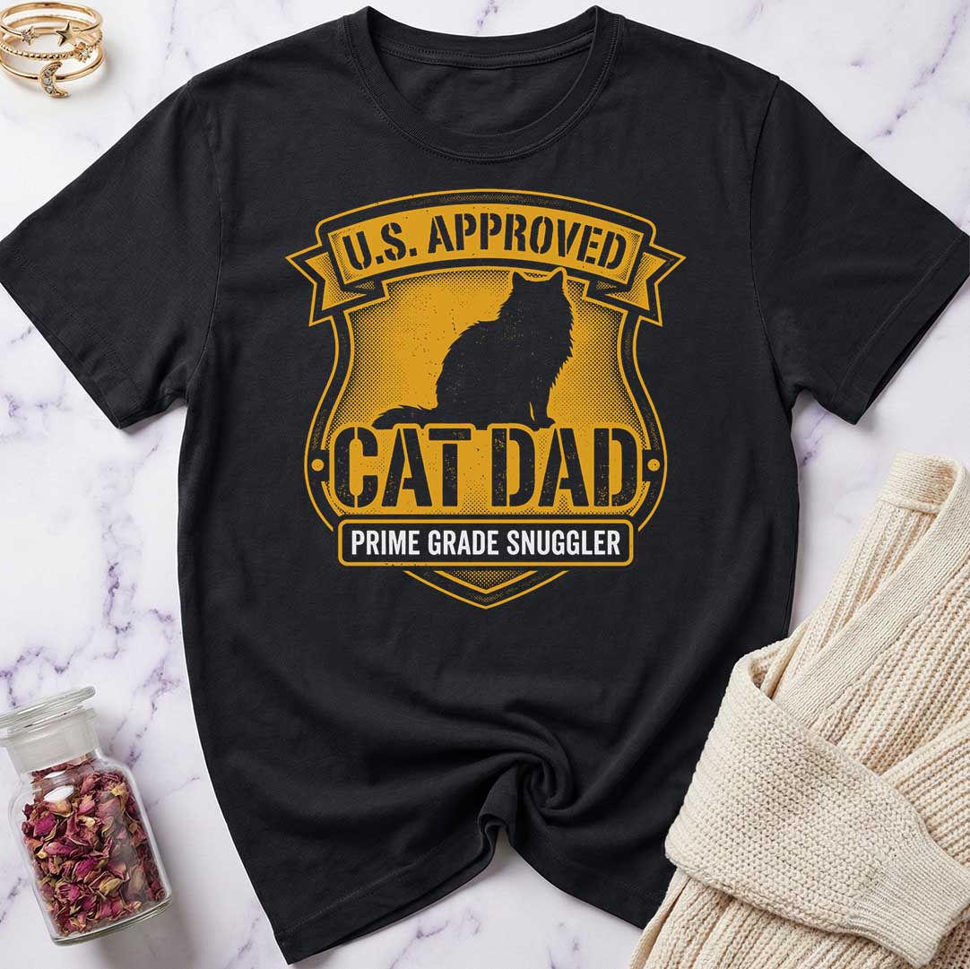 U.S. Approved Cat Dad T-Shirt