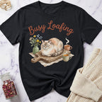 Busy Loafing Watercolor Cat T-Shirt