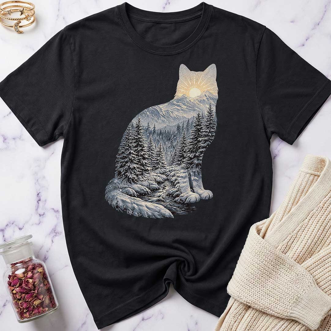 Winter Forest Cat T-Shirt