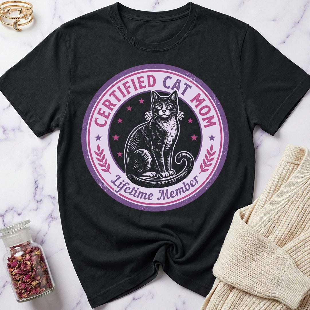 Certified Cat Mom T-Shirt