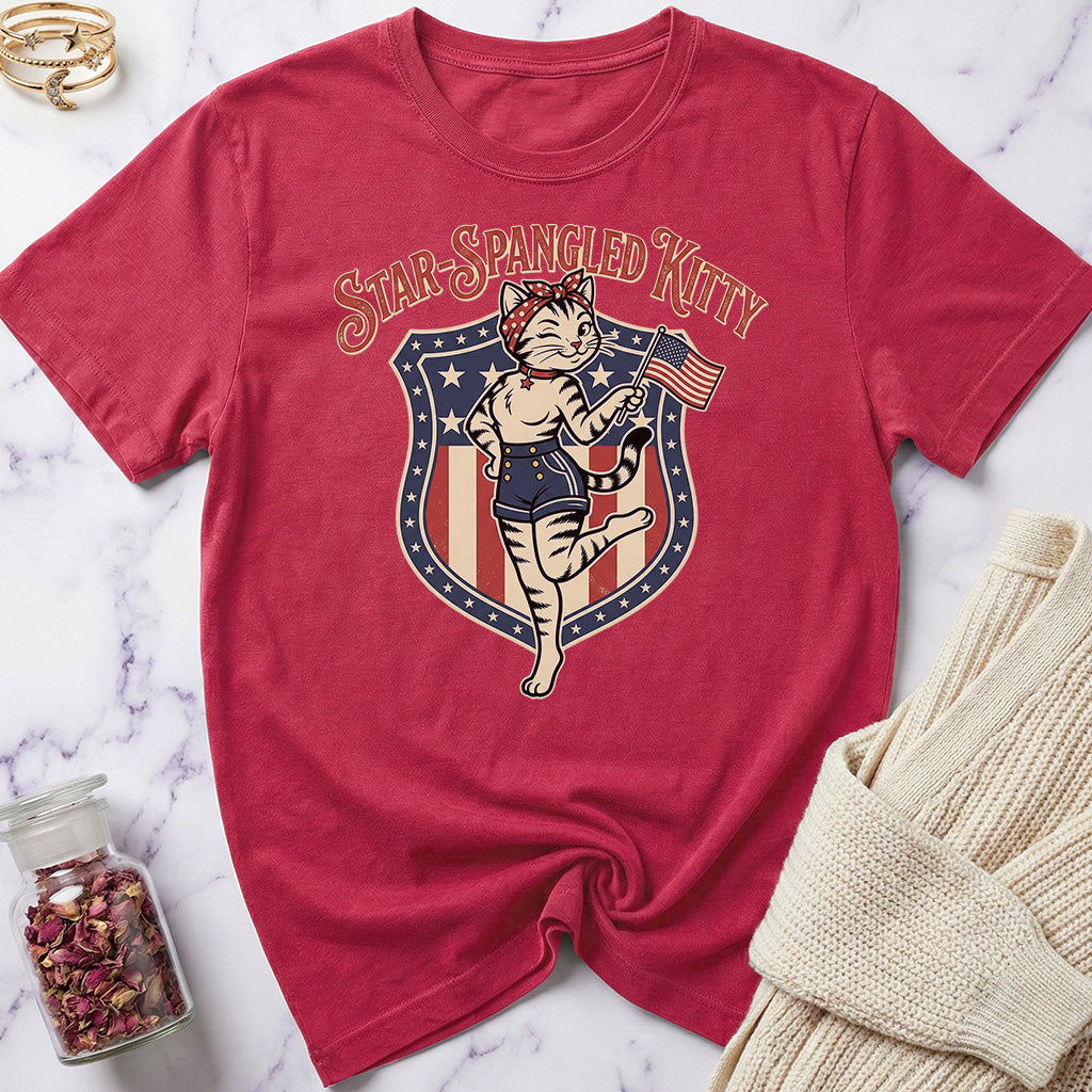 USA 250 Star Spangled Kitty T-Shirt