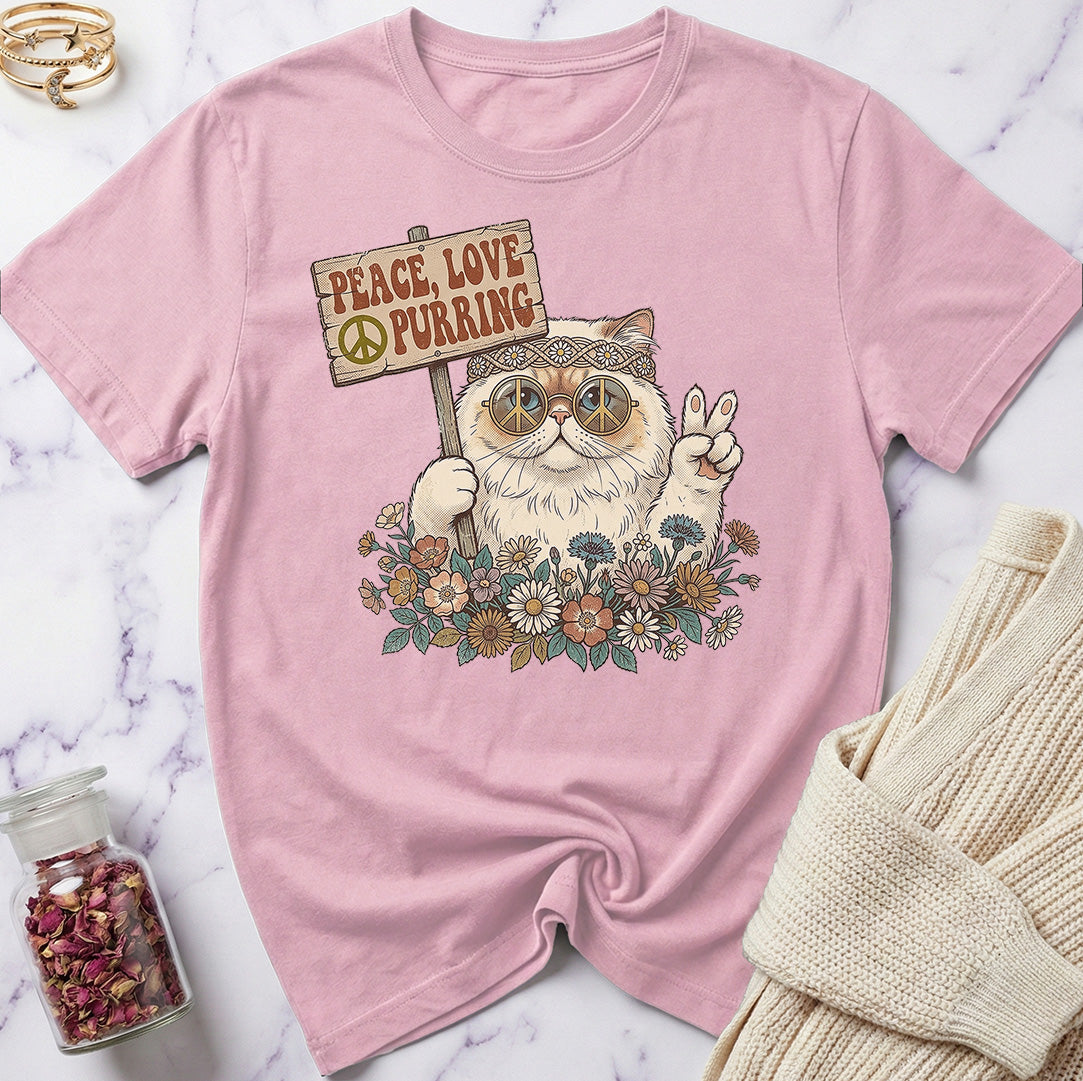 Hippie Peace Cat T-Shirt