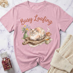 Busy Loafing Watercolor Cat T-Shirt