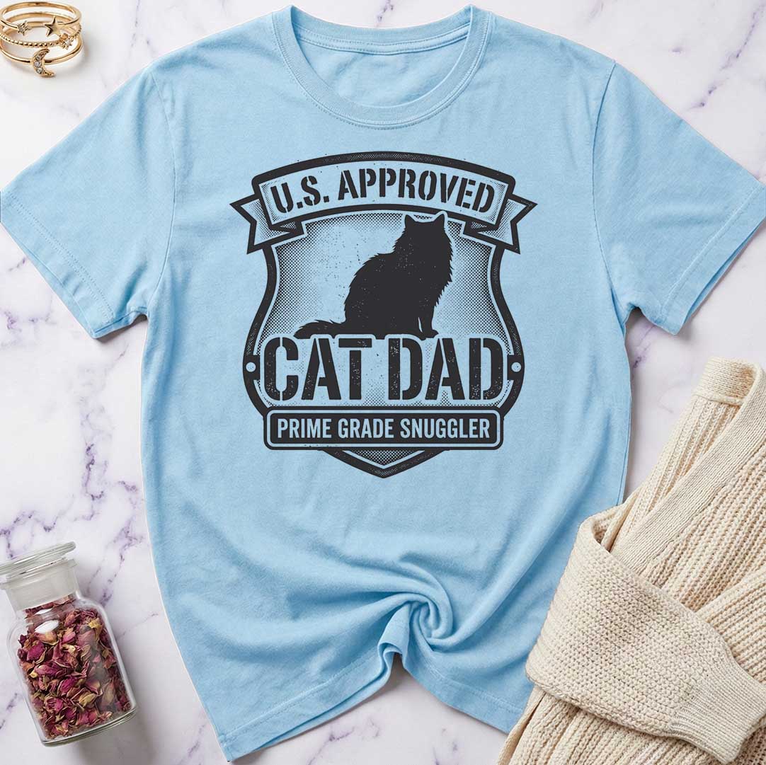 U.S. Approved Cat Dad T-Shirt
