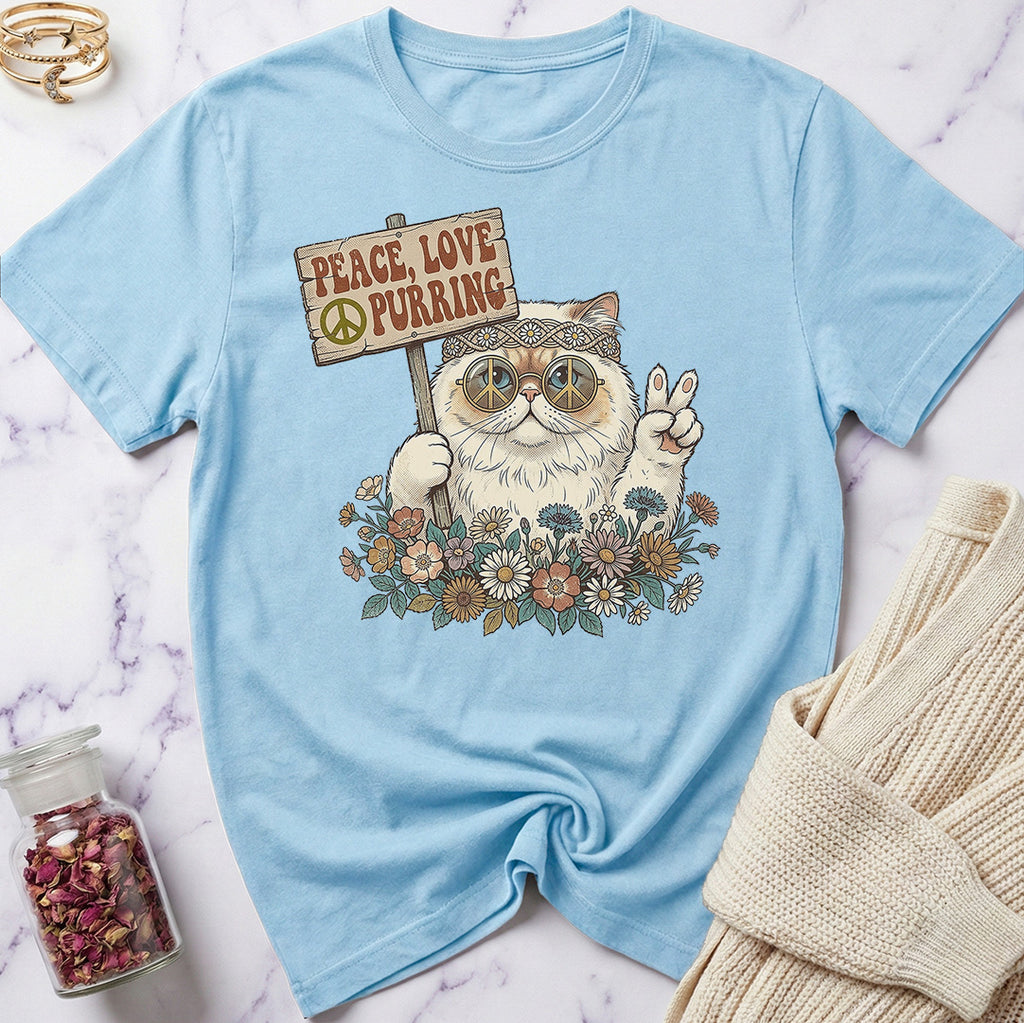 Hippie Peace Cat T-Shirt