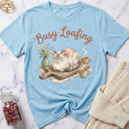 Busy Loafing Watercolor Cat T-Shirt