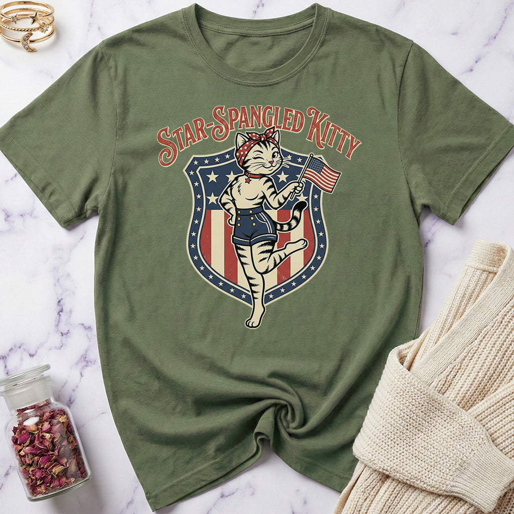 USA 250 Star Spangled Kitty T-Shirt