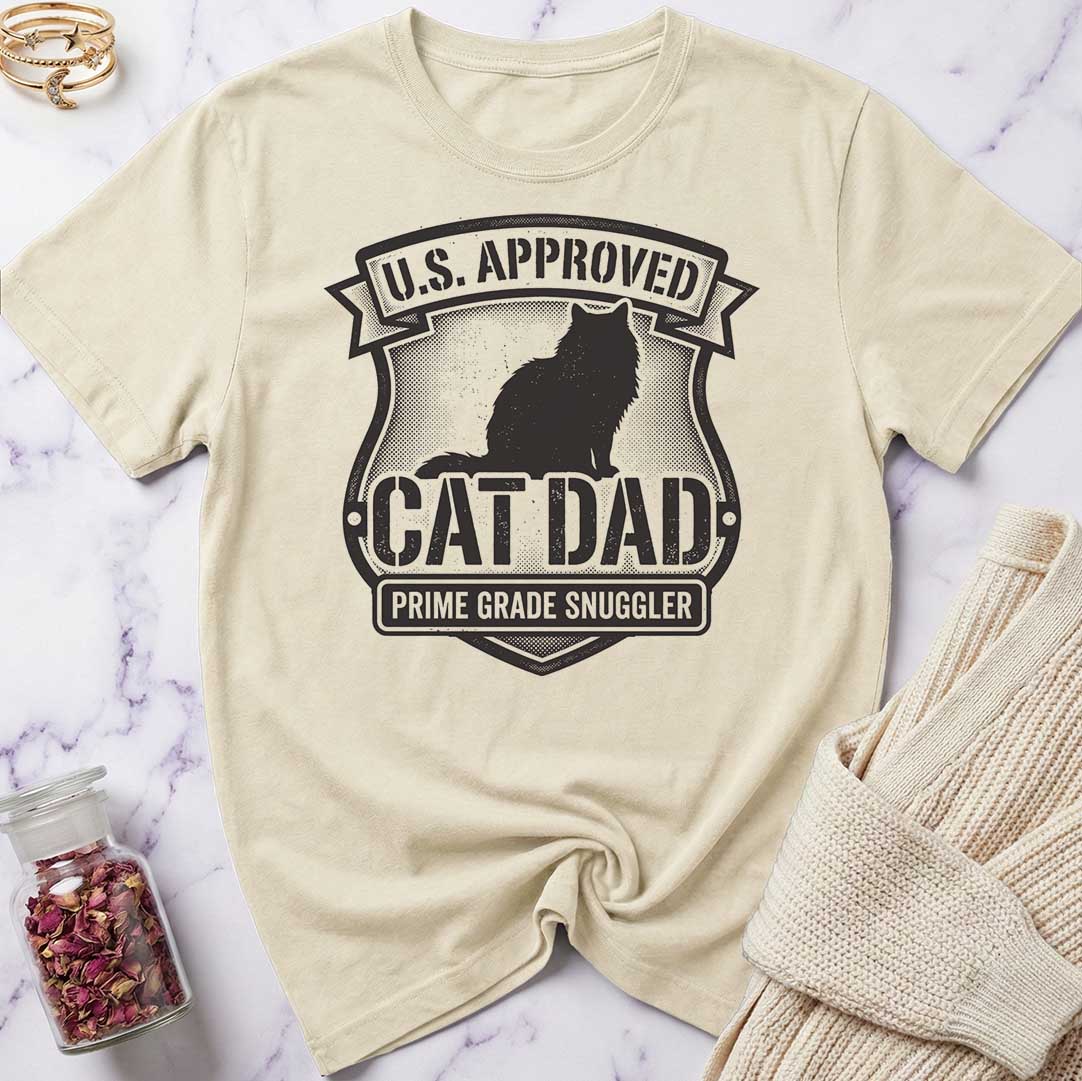 U.S. Approved Cat Dad T-Shirt