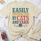 Easily Distracted by Cats and Yarn T-Shirt