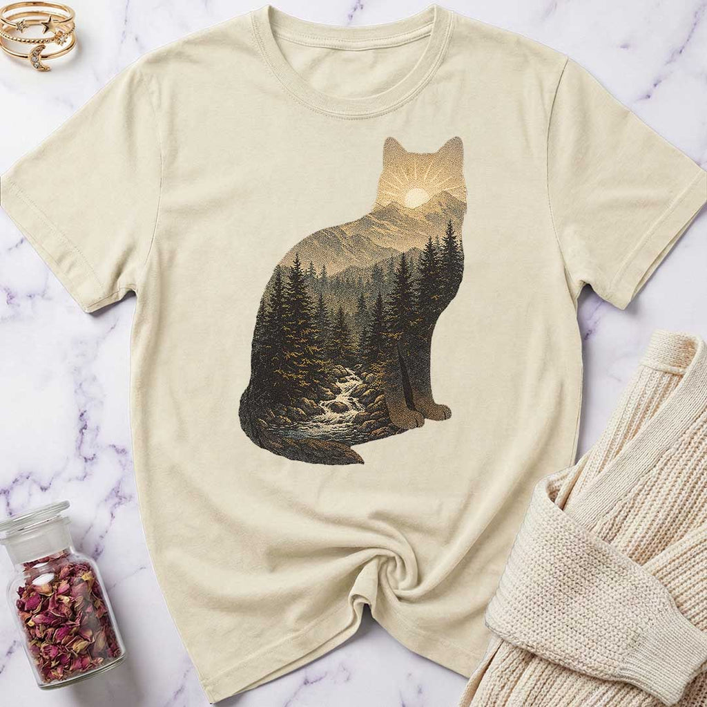 Forest Sunset Cat T-Shirt