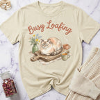 Busy Loafing Watercolor Cat T-Shirt