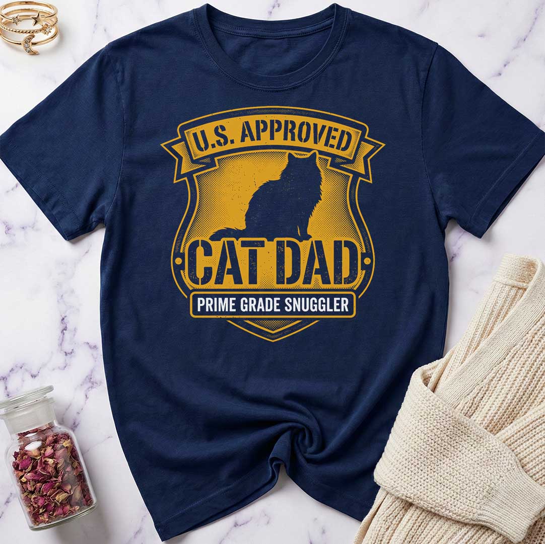 U.S. Approved Cat Dad T-Shirt