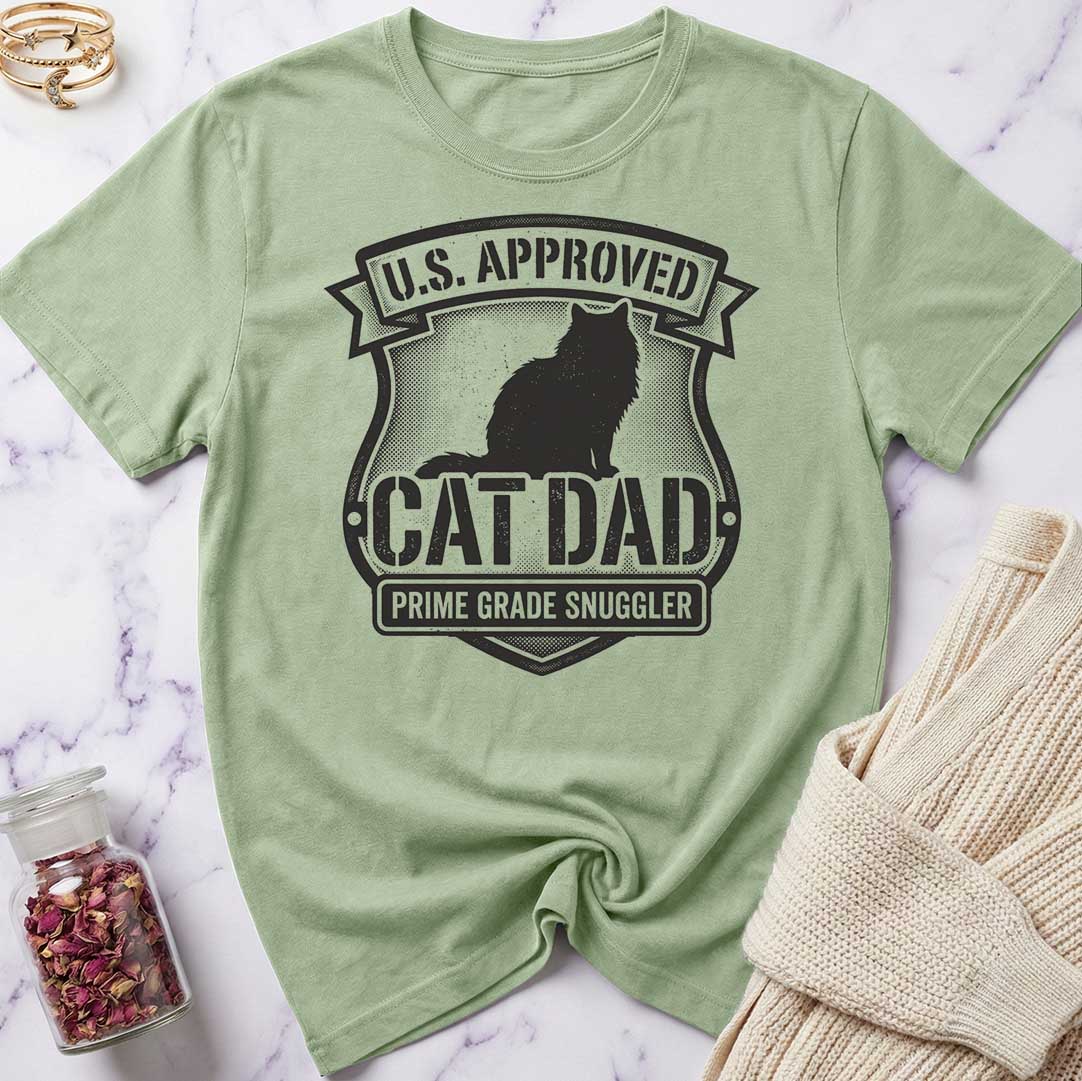 U.S. Approved Cat Dad T-Shirt