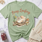 Busy Loafing Watercolor Cat T-Shirt