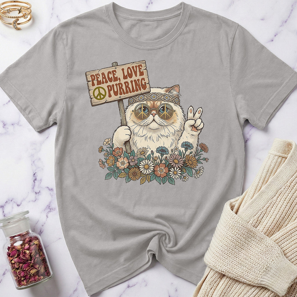 Hippie Peace Cat T-Shirt