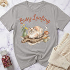 Busy Loafing Watercolor Cat T-Shirt