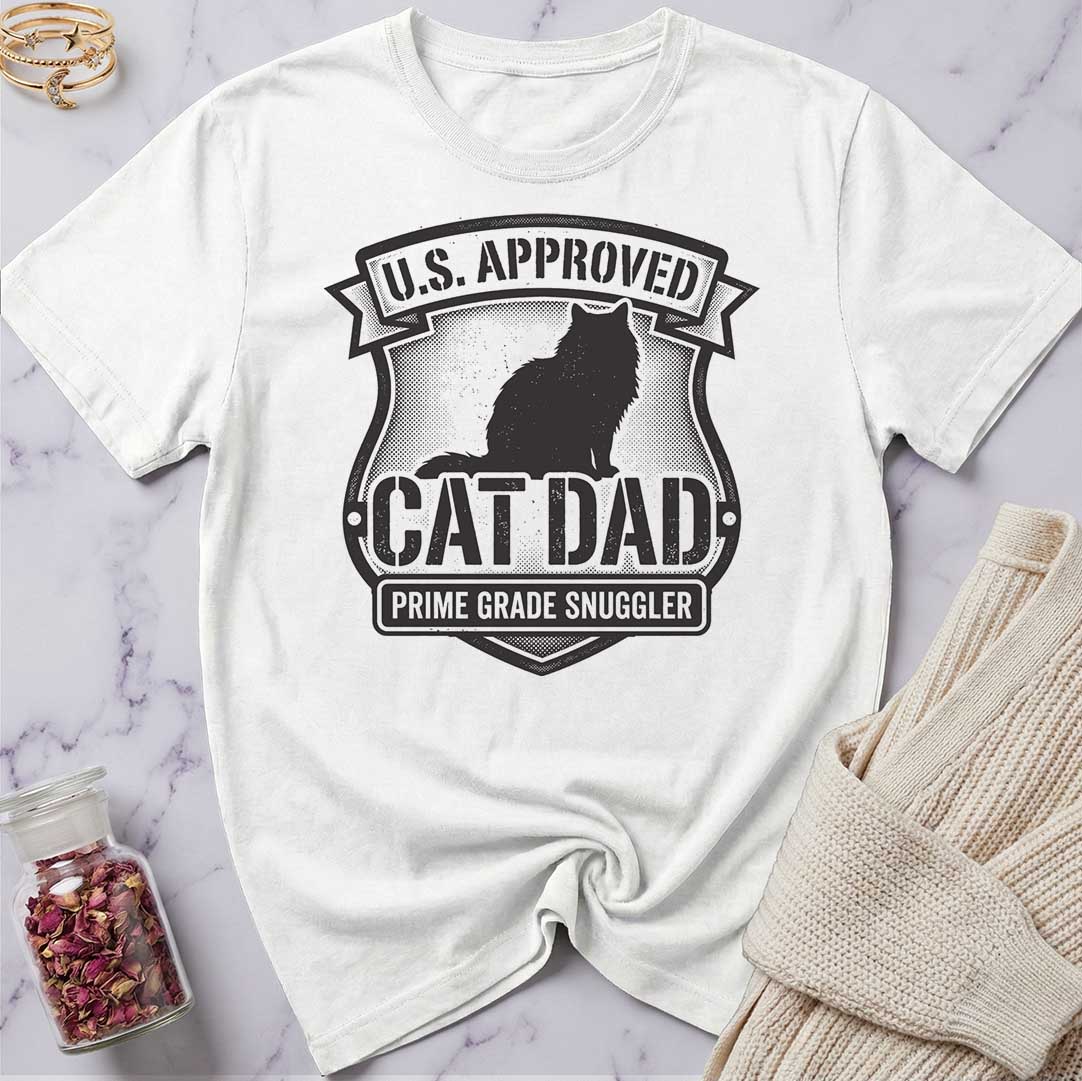 U.S. Approved Cat Dad T-Shirt