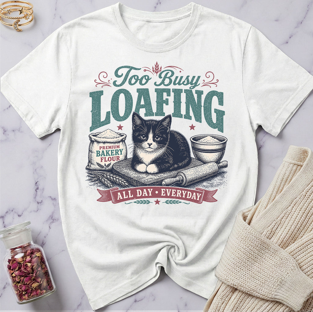 Tuxedo Cat - Too Busy Loafing T-Shirt