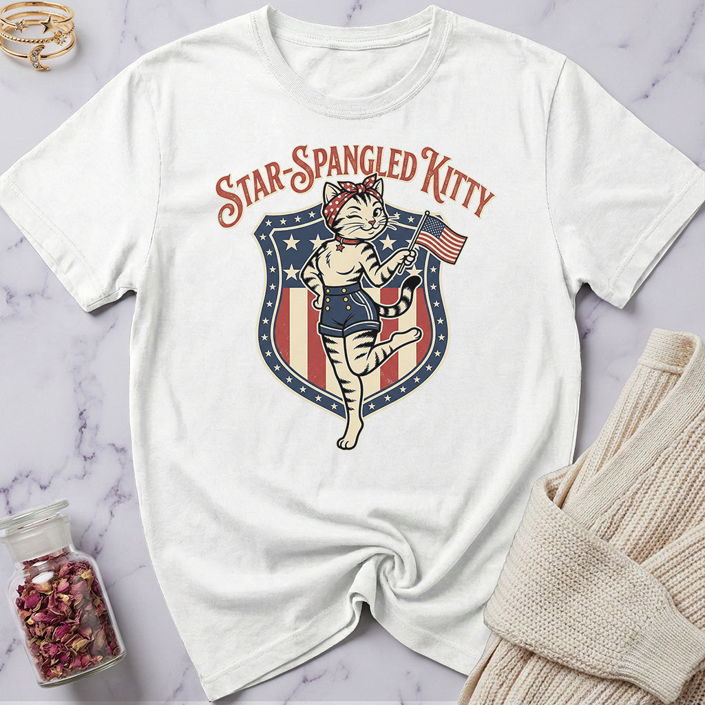 USA 250 Star Spangled Kitty T-Shirt
